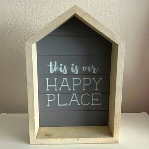 ☀️ 3 / $15 Sale ☀️ Home "This is our happy place" Wall hang or stand up decor.